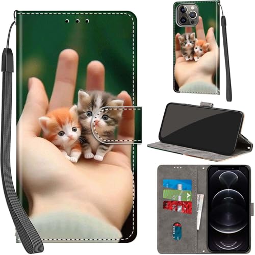 PHINIENLAND Handyhülle für iPhone 13 Pro Hülle Premium Lederhülle Klappbar Wallet Magnet Kartenfach Standfunktion Schutzhülle kompatibel mit iPhone 13 Pro Hülle,Kätzchen PHINIENLAND Handyhülle für iPhone 13 Pro Hülle Premium Lederhülle Klappbar Wallet Magnet Kartenfach Standfunktion Schutzhülle kompatibel mit iPhone 13 Pro Hülle,Kätzchen von PHINIENLAND