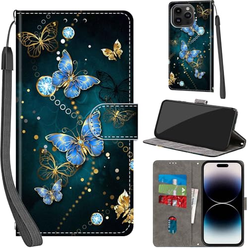 PHINIENLAND Handyhülle für iPhone 15 Pro Hülle Premium Lederhülle Klappbar Wallet Magnet Kartenfach Standfunktion Schutzhülle kompatibel mit iPhone 15 Pro Hülle,Schmetterling PHINIENLAND Handyhülle für iPhone 15 Pro Hülle Premium Lederhülle Klappbar Wallet Magnet Kartenfach Standfunktion Schutzhülle kompatibel mit iPhone 15 Pro Hülle,Schmetterling von PHINIENLAND