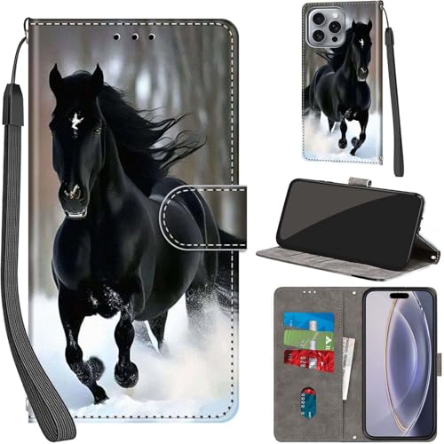 PHINIENLAND Handyhülle für iPhone 16 Pro Max Hülle Premium Lederhülle Klappbar Wallet Magnet Kartenfach Standfunktion Schutzhülle kompatibel mit iPhone 16 Pro Max Hülle,Pferd PHINIENLAND Handyhülle für iPhone 16 Pro Max Hülle Premium Lederhülle Klappbar Wallet Magnet Kartenfach Standfunktion Schutzhülle kompatibel mit iPhone 16 Pro Max Hülle,Pferd von PHINIENLAND