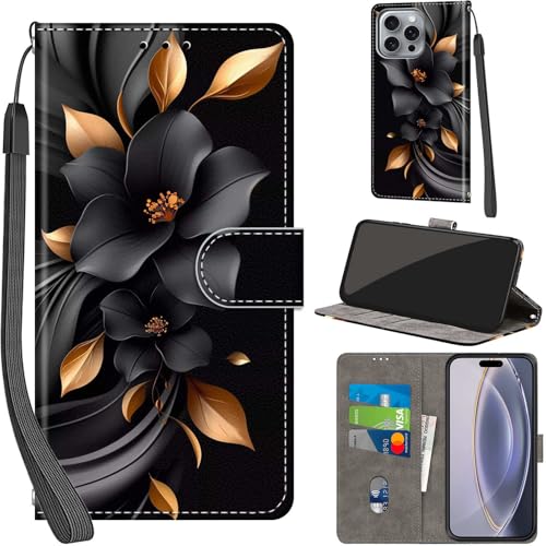 PHINIENLAND Handyhülle für iPhone 16 Pro Max Hüllen Premium Leder Case Klappbar Wallet Magnet Kartenfach Standfunktion Schutzhülle kompatibel mit iPhone 16 Pro Max Cover,Blumen PHINIENLAND Handyhülle für iPhone 16 Pro Max Hüllen Premium Leder Case Klappbar Wallet Magnet Kartenfach Standfunktion Schutzhülle kompatibel mit iPhone 16 Pro Max Cover,Blumen von PHINIENLAND