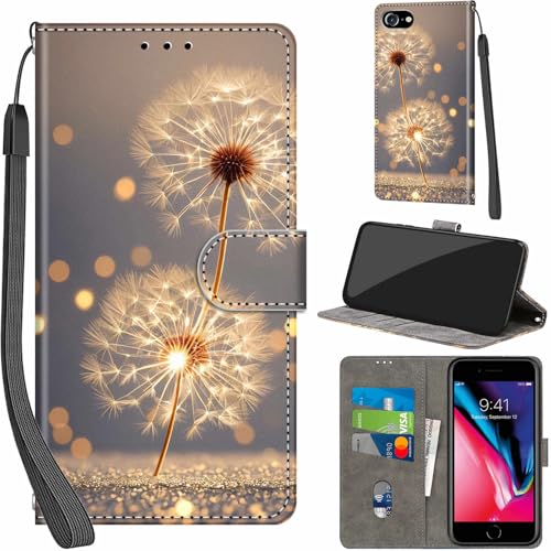 PHINIENLAND Handyhülle für iPhone 7/8 / iPhone SE 2020/2022 Hüllen Premium Leder Case Klappbar Wallet Magnet Kartenfach Standfunktion Schutzhülle kompatibel mit iPhone SE Cover,Löwenzahn PHINIENLAND Handyhülle für iPhone 7/8 / iPhone SE 2020/2022 Hüllen Premium Leder Case Klappbar Wallet Magnet Kartenfach Standfunktion Schutzhülle kompatibel mit iPhone SE Cover,Löwenzahn von PHINIENLAND