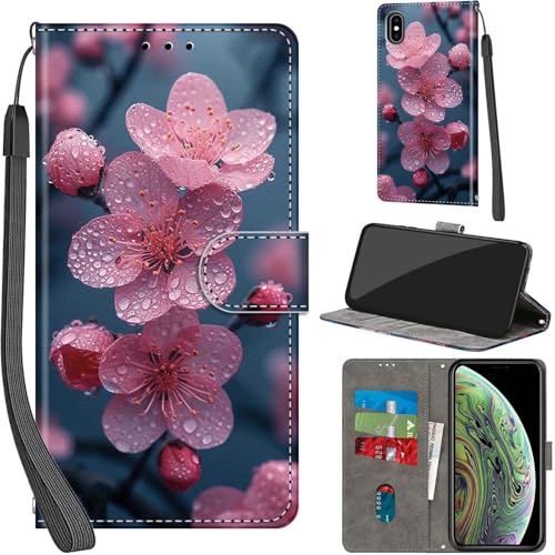 PHINIENLAND Handyhülle für iPhone X/iPhone XS Hülle Premium Lederhülle Klappbar Wallet Magnet Kartenfach Standfunktion Schutzhülle kompatibel mit iPhone X Hülle,Blumen PHINIENLAND Handyhülle für iPhone X/iPhone XS Hülle Premium Lederhülle Klappbar Wallet Magnet Kartenfach Standfunktion Schutzhülle kompatibel mit iPhone X Hülle,Blumen von PHINIENLAND