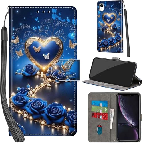 PHINIENLAND Handyhülle für iPhone XR Hülle Premium Lederhülle Klappbar Wallet Magnet Kartenfach Standfunktion Schutzhülle kompatibel mit iPhone XR Hülle,Herzform PHINIENLAND Handyhülle für iPhone XR Hülle Premium Lederhülle Klappbar Wallet Magnet Kartenfach Standfunktion Schutzhülle kompatibel mit iPhone XR Hülle,Herzform von PHINIENLAND