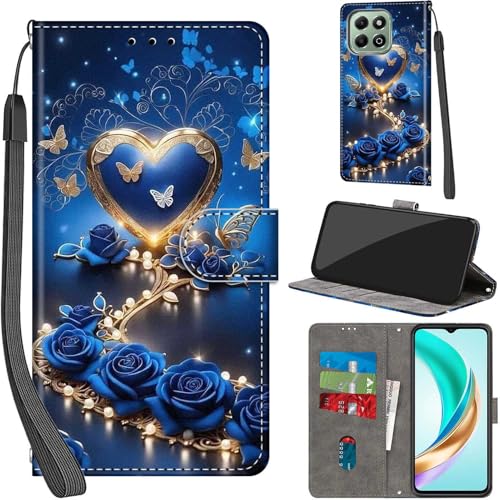 PHINIENLAND Handyhülle für Honor X6b 4G Hüllen Premium Leder Case Klappbar Wallet Magnet Kartenfach Standfunktion Schutzhülle kompatibel mit Honor X6b 4G Cover,Rose PHINIENLAND Handyhülle für Honor X6b 4G Hüllen Premium Leder Case Klappbar Wallet Magnet Kartenfach Standfunktion Schutzhülle kompatibel mit Honor X6b 4G Cover,Rose von PHINIENLAND