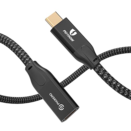 PHIXERO [20Gbps, 100W] USB C Verlängerungskabel 1M, Typ C Stecker auf Buchse Verlängerungskabel USB3.2 Gen2X2, Unterstützt 4K@60Hz-Videoübertragung, für MacBook Pro/Air, iPad Pro 2020, Hub, Laptop von PHIXERO