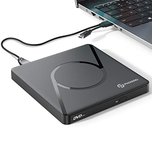 PHIXERO Externes CD DVD Laufwerk, USB 3.0 Type C DVD Player, tragbares CD DVD +/-RW Laufwerk für Laptop oder Desktop, kompatibel mit Windows XP/7/8/10, Mac OS, Linux PHIXERO Externes CD DVD Laufwerk, USB 3.0 Type C DVD Player, tragbares CD DVD +/-RW Laufwerk für Laptop oder Desktop, kompatibel mit Windows XP/7/8/10, Mac OS, Linux von PHIXERO
