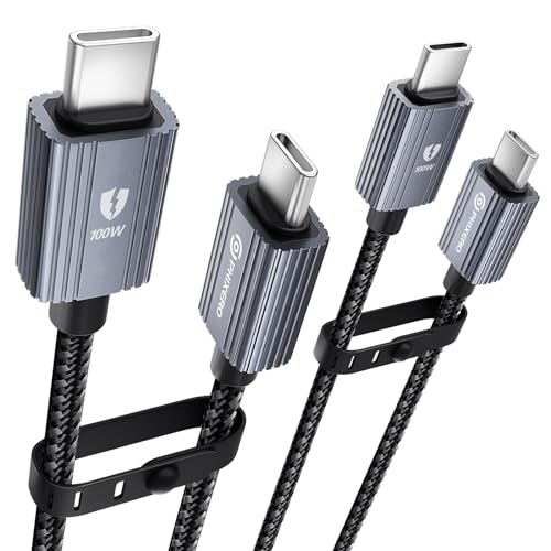 PHIXERO USB-C-Ladekabel, [2-Pack] 100W 6.6FTSchnellladekabel Typ C, Ladekabel für iPhone 15 Pro Max Plus, Samsung Galaxy S22, MacBook Air/Pro, iPad Pro/Luft/Mini von PHIXERO