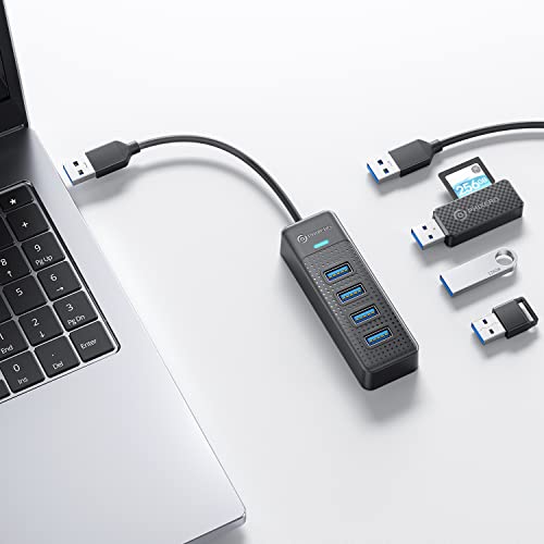 USB Hub, 4-Port USB 3.0, USB Adapter, USB Verteiler, USB 3 hub für MacBook, MacBook Air/Pro/Mini, iMac, MacPro, Windows Laptops und Ultrabooks, sowie PCs und mehr von PHIXERO