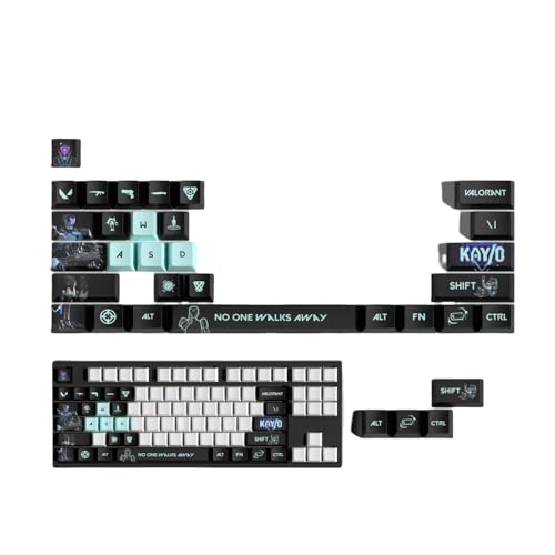 PHJEDXCM (VALORANT) Tastaturkappen (29) PC Gaming Mechanische Tastenkappen-Set Lasergravur mit jeder mechanischen Tastatur (KAY/O) von PHJEDXCM