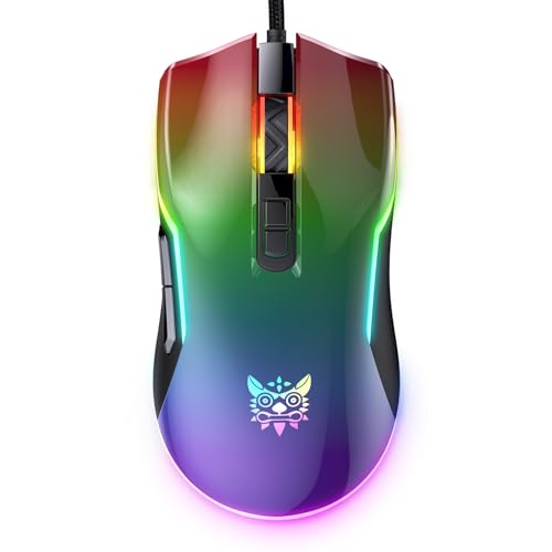PHNIXGAM RGB Gaming-Maus Kabelgebunden, Optische USB-Maus mit RGB LED, Einstellbare DPI bis zu 12800, Ergonomische Laptop PC Maus mit Programmierbaren Tasten Kompatibel mit Windows Mac PHNIXGAM RGB Gaming-Maus Kabelgebunden, Optische USB-Maus mit RGB LED, Einstellbare DPI bis zu 12800, Ergonomische Laptop PC Maus mit Programmierbaren Tasten Kompatibel mit Windows Mac von PHNIXGAM