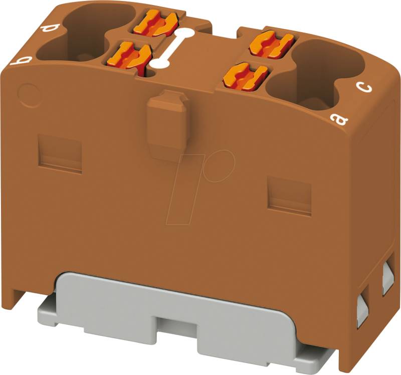 PHOE 1046614 - Verteilerblock PTFIX, 4x1,5, braun von PHOENIX-CONTACT