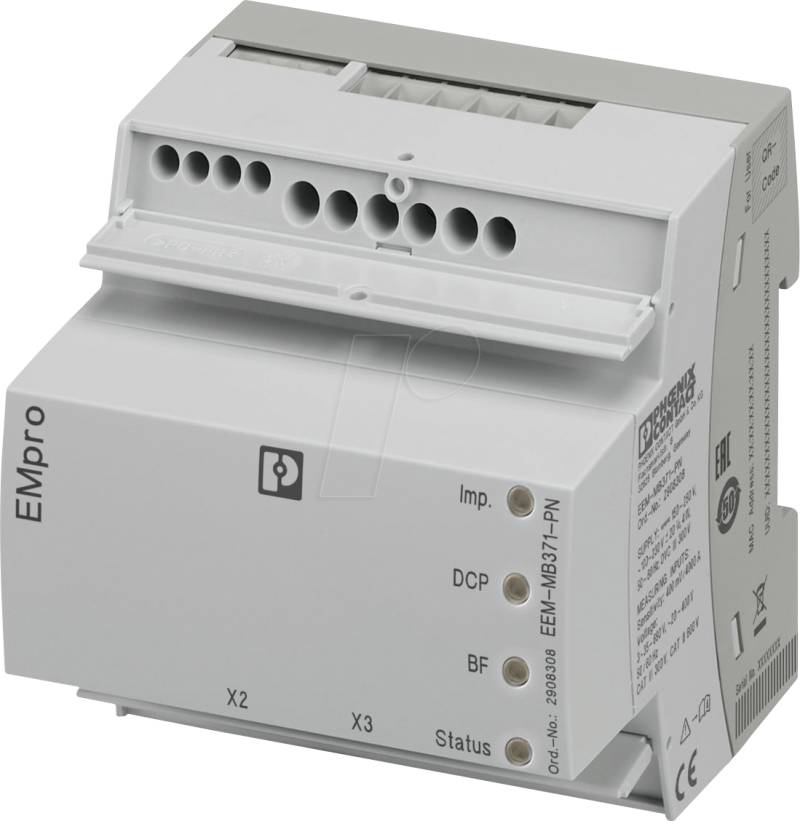 PHOE 2908308 - Energiemessgerät, 35 ... 690 V, 4 kA, MODBUS TCP / PROFINET RT von PHOENIX-CONTACT