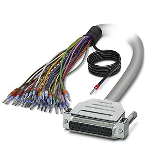 PHOENIX CONTACT CABLE-D-25SUB/F/OE/0.25/S/2.0M Konfektioniertes Geschirmtes Rundkabel, Einzeladern (25-Polig) (Die Adern Sind Beschriftet & mit Aderendhülsen Versehen von PHOENIX CONTACT