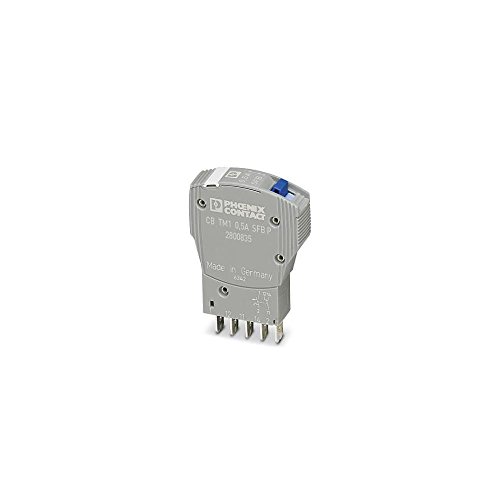 PHOENIX CONTACT CB TM1 16A SFB P Thermomagnetischer Geräteschutzschalter, 1-Polig, Auslösekennline SFB, 1 Wechslerkontakt, Stecker für Basiselement, 43.600g Gewicht, 52mm Länge, Grau PHOENIX CONTACT CB TM1 16A SFB P Thermomagnetischer Geräteschutzschalter, 1-Polig, Auslösekennline SFB, 1 Wechslerkontakt, Stecker für Basiselement, 43.600g Gewicht, 52mm Länge, Grau von PHOENIX CONTACT