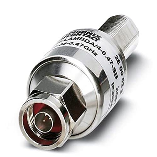 PHOENIX CONTACT CN-LAMBDA/4-0.47-SB Zwischenstecker mit Lambda/4-Technologie als Überspannungsschutz N-Connectoren Stecker-Buchse Anschluss, 32mm Höhe, 32mm Breite, 190.600g Gewicht PHOENIX CONTACT CN-LAMBDA/4-0.47-SB Zwischenstecker mit Lambda/4-Technologie als Überspannungsschutz N-Connectoren Stecker-Buchse Anschluss, 32mm Höhe, 32mm Breite, 190.600g Gewicht von PHOENIX CONTACT