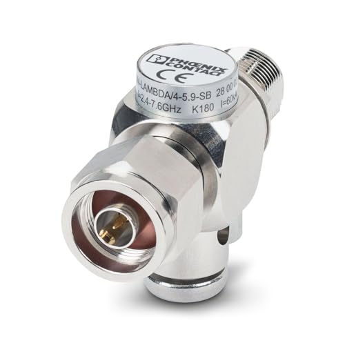PHOENIX CONTACT CN-LAMBDA/4-5.9-SB Zwischenstecker mit Lambda/4-Technologie als Überspannungsschutz N-Connectoren Stecker-Buchse Anschluss, 38mm Höhe, 26.1mm Breite, 187.800g Gewicht PHOENIX CONTACT CN-LAMBDA/4-5.9-SB Zwischenstecker mit Lambda/4-Technologie als Überspannungsschutz N-Connectoren Stecker-Buchse Anschluss, 38mm Höhe, 26.1mm Breite, 187.800g Gewicht von PHOENIX CONTACT