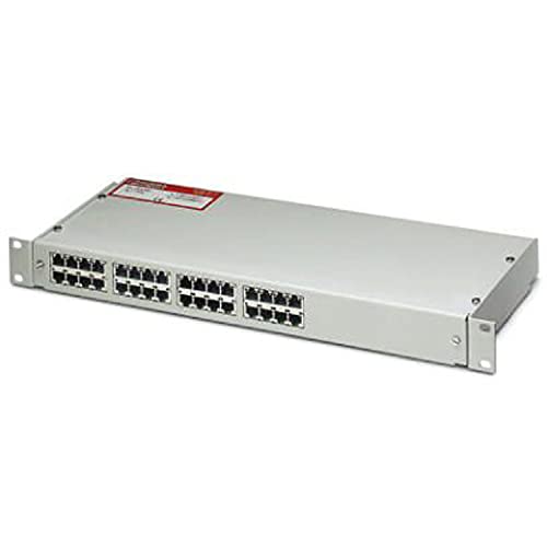 PHOENIX CONTACT D-LAN-19"-16 Überspannungsschutzgerät, 19"-Rack mit 16 überspannungsgeschützten Ports für Datenschnittstellen in den Netzwerken Ethernet, 483mm Breite von PHOENIX CONTACT