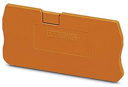 PHOENIX CONTACT D-PT 1.5/S-MT-0.8 OG Abschlussdeckel, 58.7mm Länge, 0.8mm Breite, 24.3mm Höhe, Orange, 50 Stück von PHOENIX CONTACT