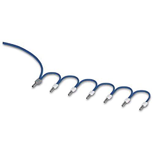 PHOENIX CONTACT DB 50-90 BU Flexible Drahtschleifenbrücke, 50-Polig, 0.5mm2 Leiterquerschnitt, 90mm Schleifenlänge, 8mm Länge der Aderendhülsen, Blau von PHOENIX CONTACT