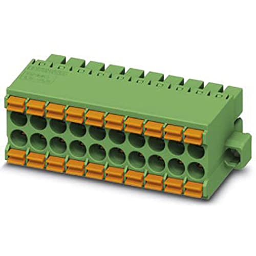 PHOENIX CONTACT DFMC 1,5/20-STF-3,5 Steckerteil, 8A Nennstrom, 160V Nennspannung, 3.5mm Rastermaß, 20 mit 40 Polzahl, Grün, 50 Stück von PHOENIX CONTACT