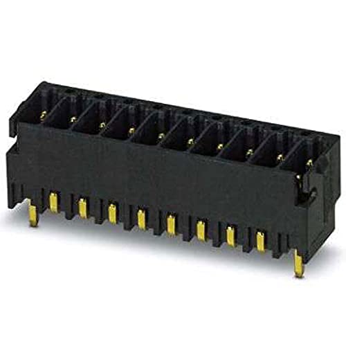 PHOENIX CONTACT DMCV 0,5/11-G1-2,54 SMD R56 Leiterplattengrundleiste, Nennquerschnitt 0,5 mm², Farbe schwarz, Anzahl der Anschlüsse 22, Artikelfamilie DMCV 0,5/..-G1-SMD, Rastermaß 2,54 mm, 330 Stück von PHOENIX CONTACT