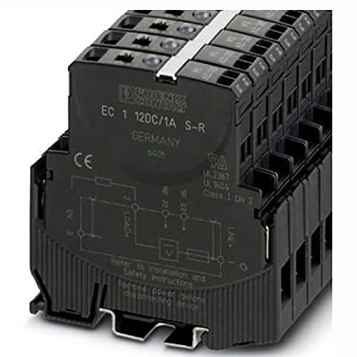 PHOENIX CONTACT EC 1 12DC/10A S-C Elektronischer Geräteschutzschalter, 10A Nennstrom, Schwarz, 10 Stück PHOENIX CONTACT EC 1 12DC/10A S-C Elektronischer Geräteschutzschalter, 10A Nennstrom, Schwarz, 10 Stück von PHOENIX CONTACT