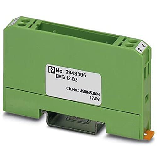 PHOENIX CONTACT EMG 12-B2 Elektronikgehäuse, Anschlussklemmen MKDS 3 und Leiterplatte, 27.190g Gewicht, Grün, 10 Stück von PHOENIX CONTACT