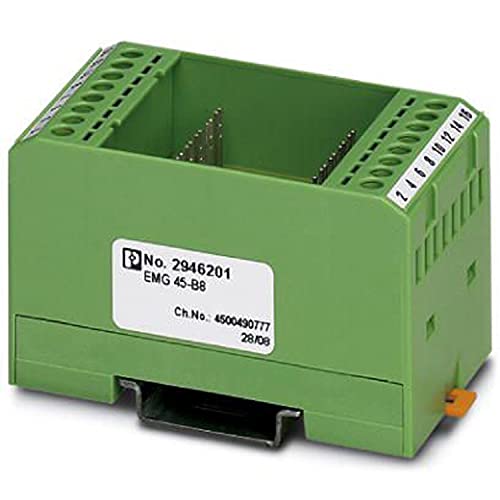 PHOENIX CONTACT EMG 45-B8 Elektronikgehäuse, Bestehend aus Gehäuse, Anschlussklemmen MKDS 3 und Leiterplatte, 85.060g Gewicht, Grün, 5 Stück PHOENIX CONTACT EMG 45-B8 Elektronikgehäuse, Bestehend aus Gehäuse, Anschlussklemmen MKDS 3 und Leiterplatte, 85.060g Gewicht, Grün, 5 Stück von PHOENIX CONTACT