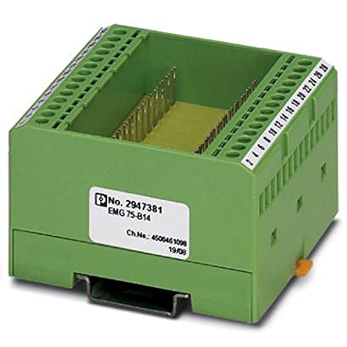 PHOENIX CONTACT EMG 75-B14 Elektronikgehäuse, Bestehend aus Gehäuse, Anschlussklemmen MKDS 3 und Leiterplatte, 144.000g Gewicht, Grün, 2 Stück von PHOENIX CONTACT