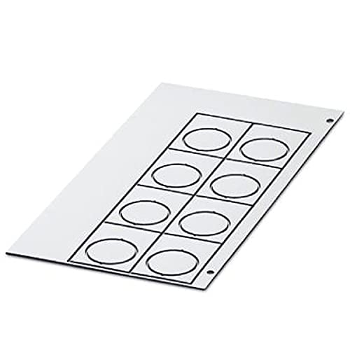 PHOENIX CONTACT EMLP 24 (30X12) Kunststoffschild mit Bohrung, P1 Engraving Unit, CMS-P1-Plotter, Plotmark, 30mm x 12mm Schriftfeldgröße, 8 Einzelschilder, Weiß von PHOENIX CONTACT