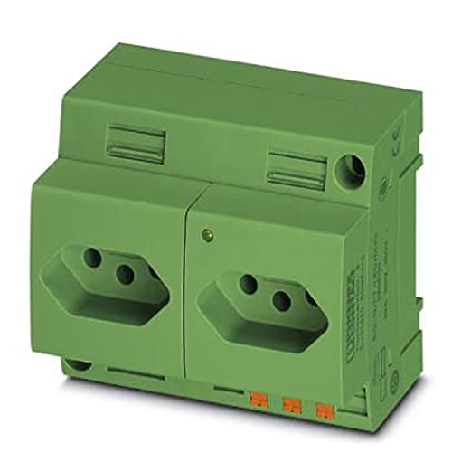 PHOENIX CONTACT EO-N/PT/LED/DUO/GN Doppelsteckdose, Steckgesicht Typ N, Push-in-Federanschluss, 139.000g, Grün, 2 Stück PHOENIX CONTACT EO-N/PT/LED/DUO/GN Doppelsteckdose, Steckgesicht Typ N, Push-in-Federanschluss, 139.000g, Grün, 2 Stück von PHOENIX CONTACT