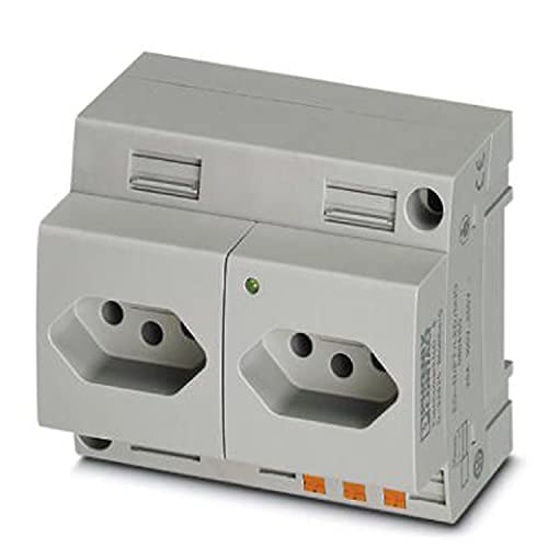 PHOENIX CONTACT EO-N/PT/LED/DUO Doppelsteckdose, Steckgesicht Typ N, Push-in-Federanschluss, 136.000g, Grau, 2 Stück PHOENIX CONTACT EO-N/PT/LED/DUO Doppelsteckdose, Steckgesicht Typ N, Push-in-Federanschluss, 136.000g, Grau, 2 Stück von PHOENIX CONTACT