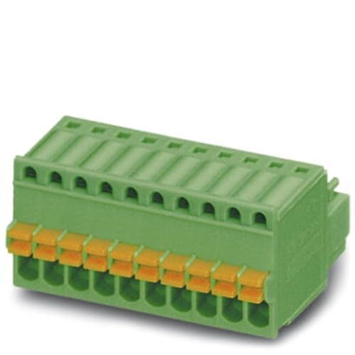 PHOENIX CONTACT FK-MC 0,5/4-ST-2,5 Leiterplattenstecker, 0.5 mm² Nennquerschnitt, 4 Anschlüsse, FK-MC 0,5/..-ST Reichweite, 2.5 mm Rastermaß, Grün, 50 Stück von PHOENIX CONTACT