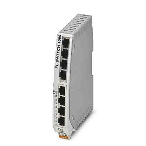 PHOENIX CONTACT FL SWITCH 1108N Industrial Schmaler Ethernet Switch, Acht RJ45-Ports mit 10/100/1000 MBit/s an Allen Ports von PHOENIX CONTACT