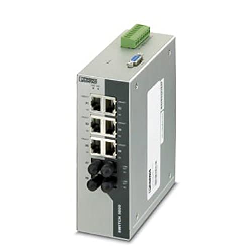 PHOENIX CONTACT FL SWITCH 3006T-2FX ST Managed Ethernet Switch mit sechs RJ45-Ports für 10/100 MBit/s, zwei LWL-Ports im ST-Format und einer Betriebstemperatur von -40 °C ... +75 °C PHOENIX CONTACT FL SWITCH 3006T-2FX ST Managed Ethernet Switch mit sechs RJ45-Ports für 10/100 MBit/s, zwei LWL-Ports im ST-Format und einer Betriebstemperatur von -40 °C ... +75 °C von PHOENIX CONTACT