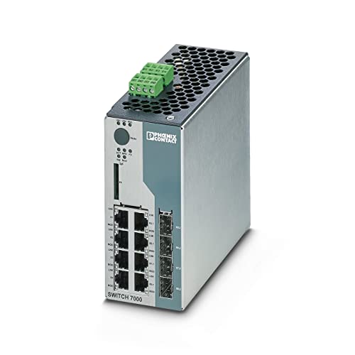 PHOENIX CONTACT FL SWITCH 7004-4GC-EIP Managed Switch 7000, 4 RJ45-Ports 10/100 MBit/s, 4 Combo-Ports 10/100/1000 MBit/s, Schutzart: IP20, PROFINET Conformance-Class A, EtherNet/IP von PHOENIX CONTACT