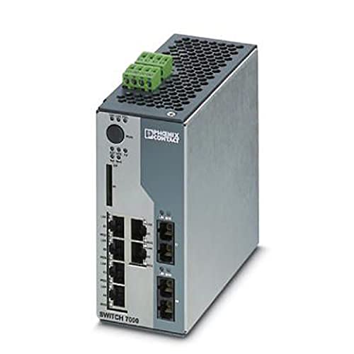 PHOENIX CONTACT FL SWITCH 7006/2FX-EIP Managed Switch 7000, 6 RJ45-Ports 10/100 MBit/s, 2 SC-Multimode 100 MBit/s, Schutzart: IP20, PROFINET Conformance-Class A, EtherNet/IP von PHOENIX CONTACT