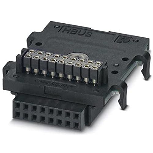 PHOENIX CONTACT HBUS 35,6-16P-1S BK Tragschienen-Busverbinder, Tiefschwarz, Polzahl pro Reihe 16, Rastermaß 2,54 mm, Breite 35.6mm, 10 Stück von PHOENIX CONTACT