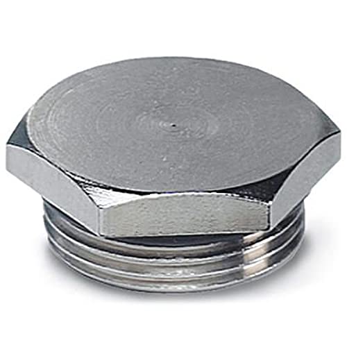 PHOENIX CONTACT HC-M-BS-M40 Verschlussschraube, M40 x 1.5 Anschlussgewinde, 48.800g, Silber, 10 Stück von PHOENIX CONTACT