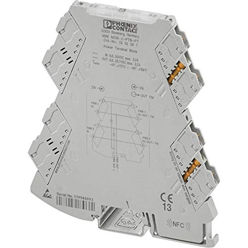 PHOENIX CONTACT MINI MCR-2-PTB-PT Einspeiseklemme mit Steckbarer Anschlusstechnik zur Einspeisung der Versorgungsspannung auf den Tragschienen-Busverbinder, Push-in-Anschlusstechnik PHOENIX CONTACT MINI MCR-2-PTB-PT Einspeiseklemme mit Steckbarer Anschlusstechnik zur Einspeisung der Versorgungsspannung auf den Tragschienen-Busverbinder, Push-in-Anschlusstechnik von PHOENIX CONTACT