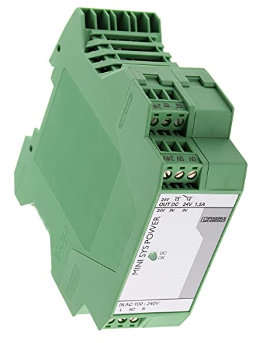 PHOENIX CONTACT MINI-SYS-PS-100-240AC/24DC/1.5 Primär Getaktete Stromversorgung MINI POWER zur Tragschienenmontage, 1-Phasig Eingang, 24V DC/1.5 A Ausgang von PHOENIX CONTACT