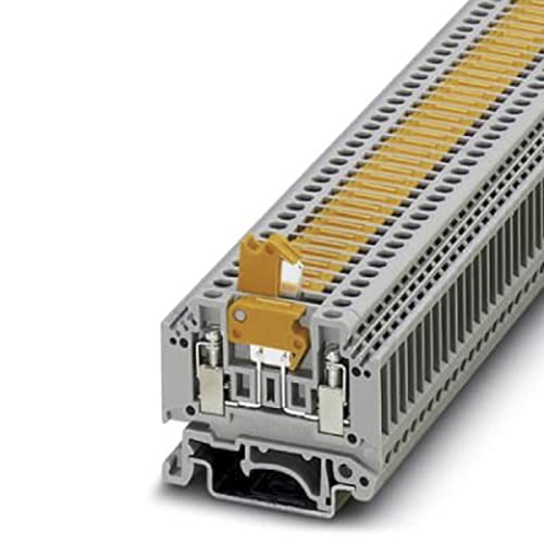 PHOENIX CONTACT MTK MIT SPERRE Messertrennklemme, 400V Nennspannung, 16A Nennstrom, 0.2mm²-4mm² Querschnitt, Grau, 50 Stück von PHOENIX CONTACT