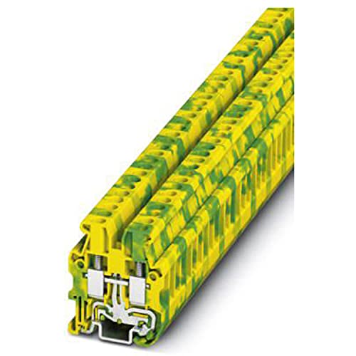 PHOENIX CONTACT MUT 2,5-PE Mini-Schutzleiterklemme, Schraubanschluss, 0.2mm²-4mm² Querschnitt, Grün-Gelb, 50 Stück PHOENIX CONTACT MUT 2,5-PE Mini-Schutzleiterklemme, Schraubanschluss, 0.2mm²-4mm² Querschnitt, Grün-Gelb, 50 Stück von PHOENIX CONTACT