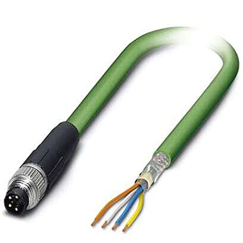 PHOENIX CONTACT NBC-M 8MS/5.0-93B Netzwerkkabel, 100 MBit/s Ethernet, 100 MBit/s ProfINET, 100 MBit/s EthercircaT, 4 Polig, Geschirmt, Stecker M8/IP67 Gerade, 5m Kabellänge, 338.000g, Grün PHOENIX CONTACT NBC-M 8MS/5.0-93B Netzwerkkabel, 100 MBit/s Ethernet, 100 MBit/s ProfINET, 100 MBit/s EthercircaT, 4 Polig, Geschirmt, Stecker M8/IP67 Gerade, 5m Kabellänge, 338.000g, Grün von PHOENIX CONTACT