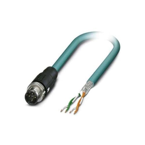 Phoenix Contact Ethernetkabel Cat.5, 5m, Blau Patchkabel, A M12 Geschirmt Stecker, B offenes Ende von PHOENIX CONTACT