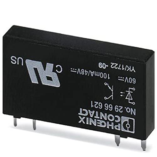 PHOENIX CONTACT OPT-60DC/48DC/100 Steckbares Miniatur Solid State Relais, 1 Schließer, 60V DC Eingang, 3-48V DC/100mA Ausgang, 10 Stück von PHOENIX CONTACT
