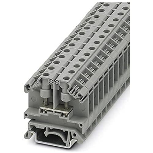 PHOENIX CONTACT OTTA 2.5-P/P Universalklemme mit Bolzenanschluss, Prüfbuchsenschrauben, 0.1mm²-2.5mm² Querschnitt, 9mm Breite, Grau, 50 Stück von PHOENIX CONTACT