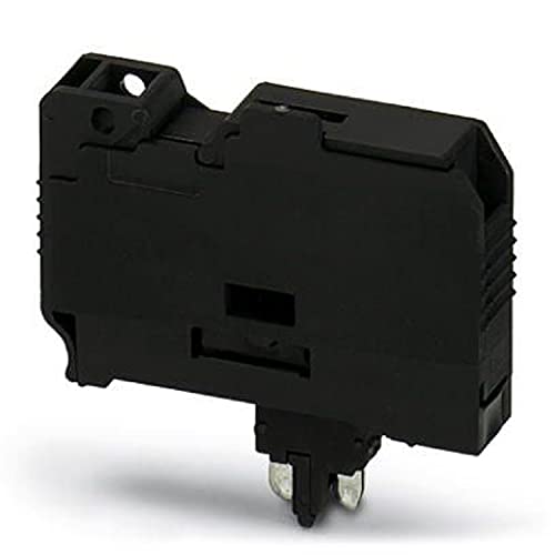 PHOENIX CONTACT P-FU 6,3X32-EX Sicherungsstecker, 10A Nennstrom, 500V Nennspannung, 8.2mm Breite, Schwarz, 10 Stück von PHOENIX CONTACT