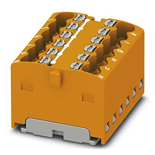 PHOENIX CONTACT PTFIX 12X1,5 OG Verteilerblock, Intern Gebrückt, 450 V, 17,5 A, Anzahl der Anschlüsse 12, Querschnitt 0,14 mm²-2,5 mm², AWG 26-14, Breite 24,9 mm, Höhe 17,7 mm, Orange, 20 Stück PHOENIX CONTACT PTFIX 12X1,5 OG Verteilerblock, Intern Gebrückt, 450 V, 17,5 A, Anzahl der Anschlüsse 12, Querschnitt 0,14 mm²-2,5 mm², AWG 26-14, Breite 24,9 mm, Höhe 17,7 mm, Orange, 20 Stück von PHOENIX CONTACT