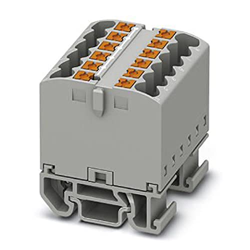 PHOENIX CONTACT PTFIX 12X2,5-NS15A GY Verteilerblock, Block mit waagerechter Ausrichtung, 690 V, 24 A, Anzahl der Anschlüsse 12, Querschnitt 0,14 mm²-4 mm², AWG 26-12, Breite 31,5 mm, Grau, 8 Stück PHOENIX CONTACT PTFIX 12X2,5-NS15A GY Verteilerblock, Block mit waagerechter Ausrichtung, 690 V, 24 A, Anzahl der Anschlüsse 12, Querschnitt 0,14 mm²-4 mm², AWG 26-12, Breite 31,5 mm, Grau, 8 Stück von PHOENIX CONTACT